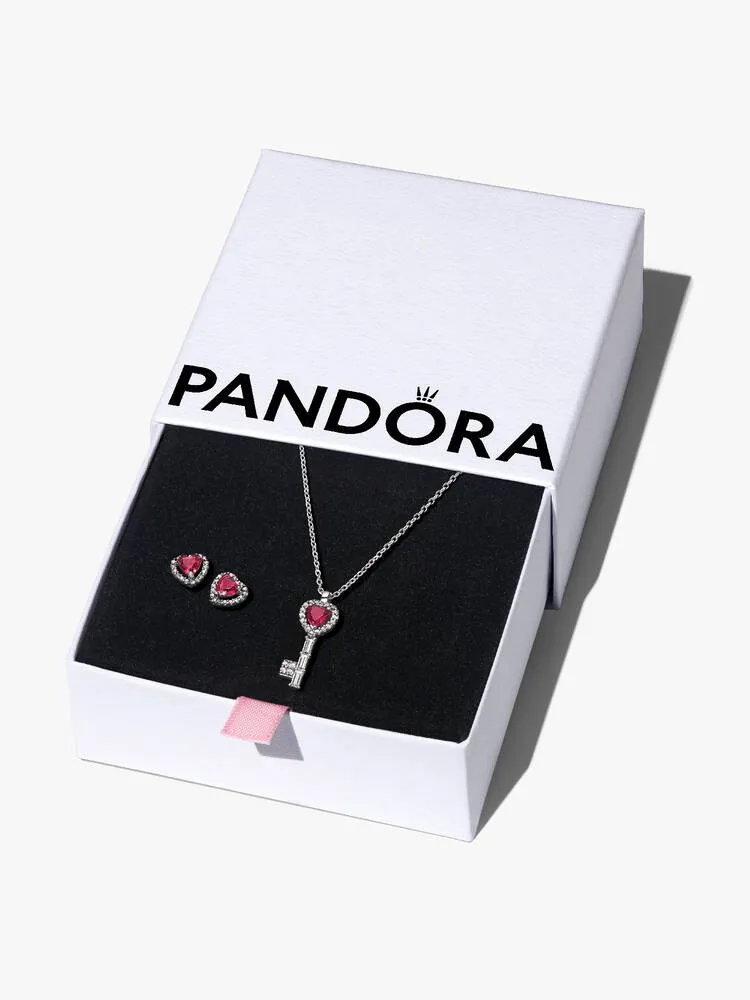 Pandora Elevated Heart Key Jewelry Gift Set